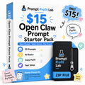 Open Claw Prompt Starter Pack - 25 Quick Prompts for Better AI Answers