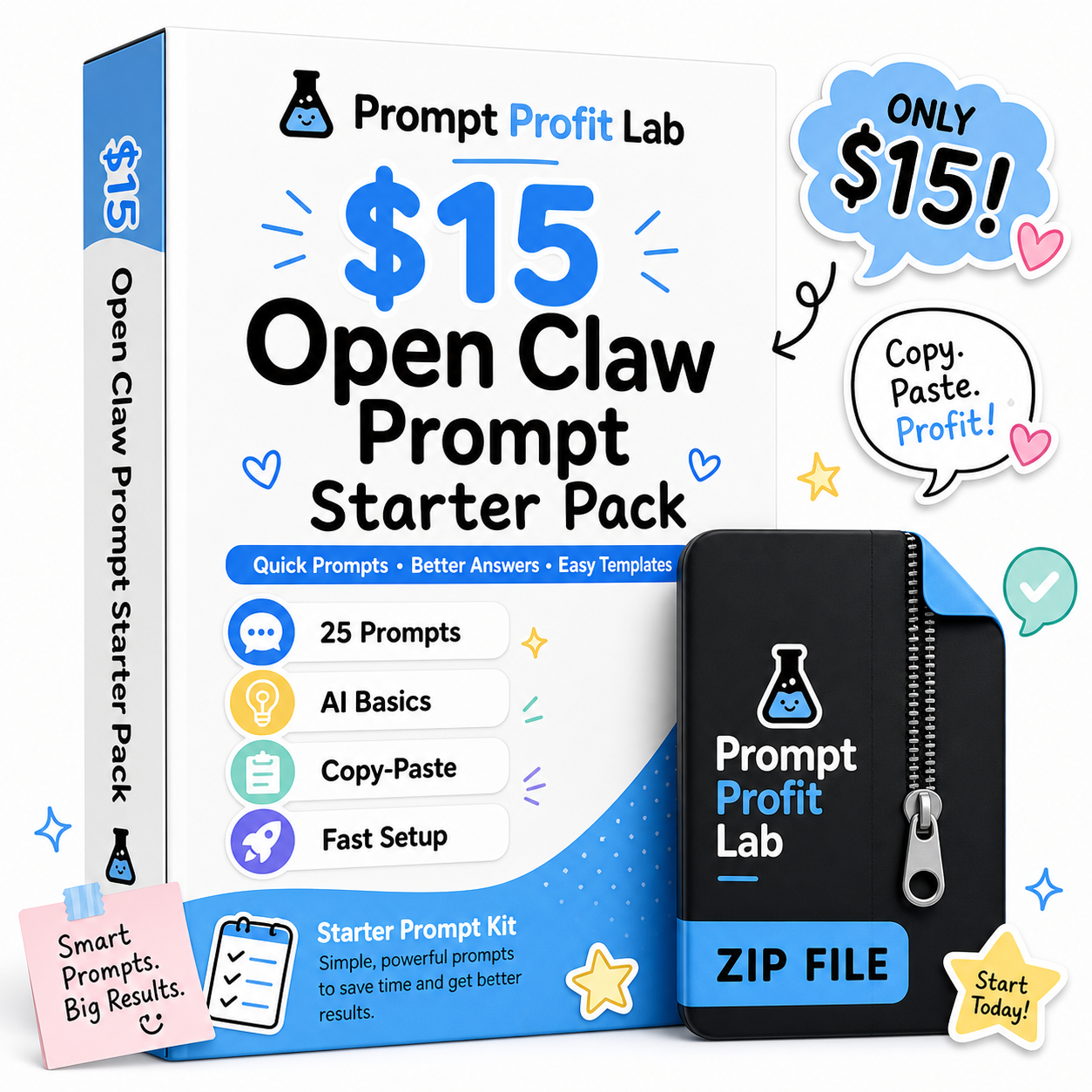 Open Claw Prompt Starter Pack - 25 Quick Prompts for Better AI Answers